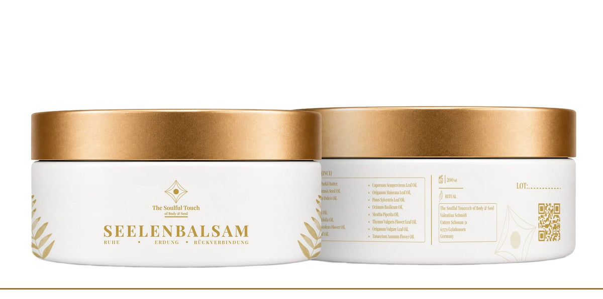 Seelenbalsam – Körperbalsam mit goldenem Deckel, 200 ml